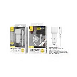 ONEPLUS RAPID CAR CHARGER NA0254 BL WITH MICRO USB CABLE WHITE ONEPLUS RAPID CAR CHARGER NA0254 BL WITH MICRO USB CABLE WHITE